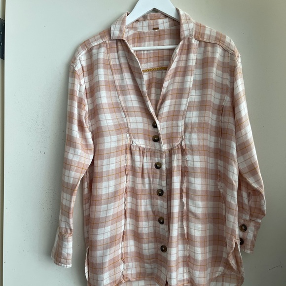 Free People All About The Feels Plaid Button Down - Picture 3 of 8